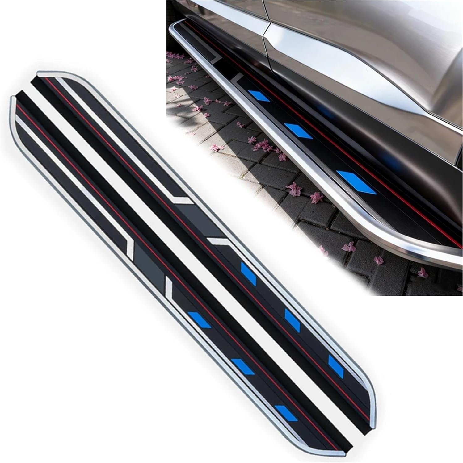 2pcs Running Board Fit for Jeep Grand Cherokee 2011-2021 Side Step Pedal Accessories (with Brackets)