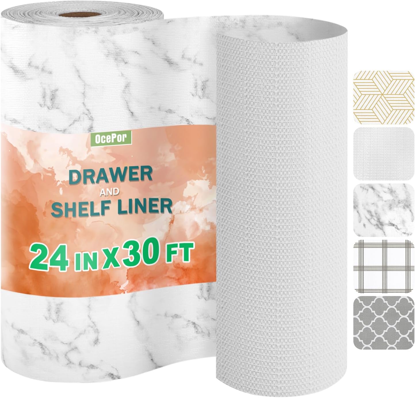 Amazon.com - OcePor Non-Adhesive Drawer and Shelf Liner 24IN x 30FT???Non ...
