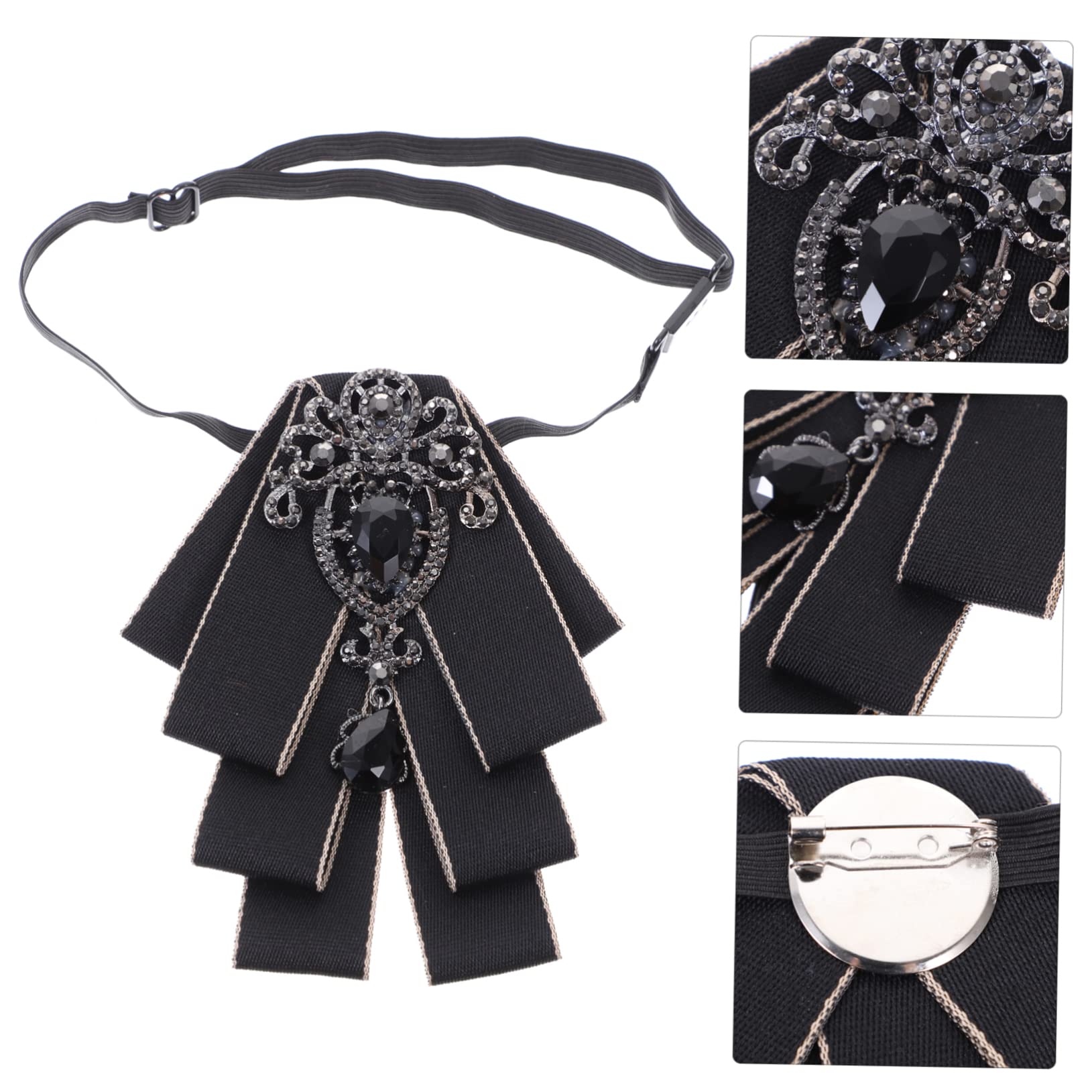 PACKOVE 3piezas Pajarita Para Novio Decoración De Rhinestones Accesorio Elegante Para Bodas y Ceremonias Para Trajes De Novio y Fotografía Bisel