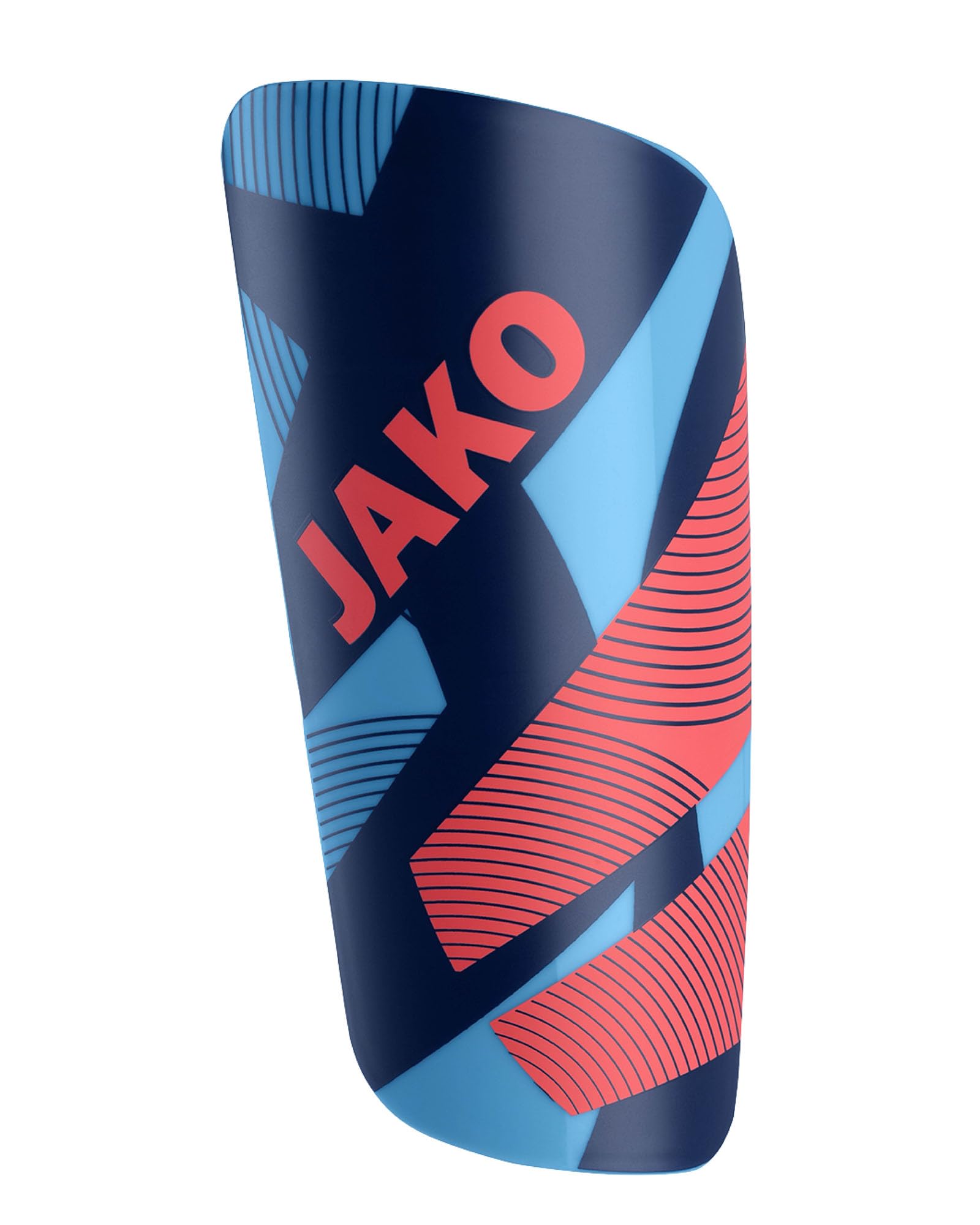 JAKO Unisex Schienbeinschoner River Light, SkyBlue/Navy/Coral, M