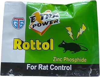 Taheri Rottol Zinc Phosphide Rat Killer Powder - EXTRA Power, 5g (Pack of 10) - Fast & Effective Rodent Control