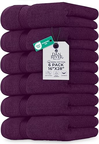 Miniatura 46 de DAN RIVER Paquete de 24 paños para ducha [12x12] - Paños de 100% algodón, paños de baño de franela de calidad premium para el baño, paños altamente