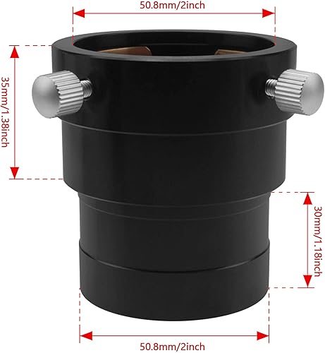 Miniatura 4 de Astromania Adaptador de tubo de extensión ocular para telescopio de 2 pulgadas, longitud óptica de 1.378 in, con roscas de filtro de soporte de 2