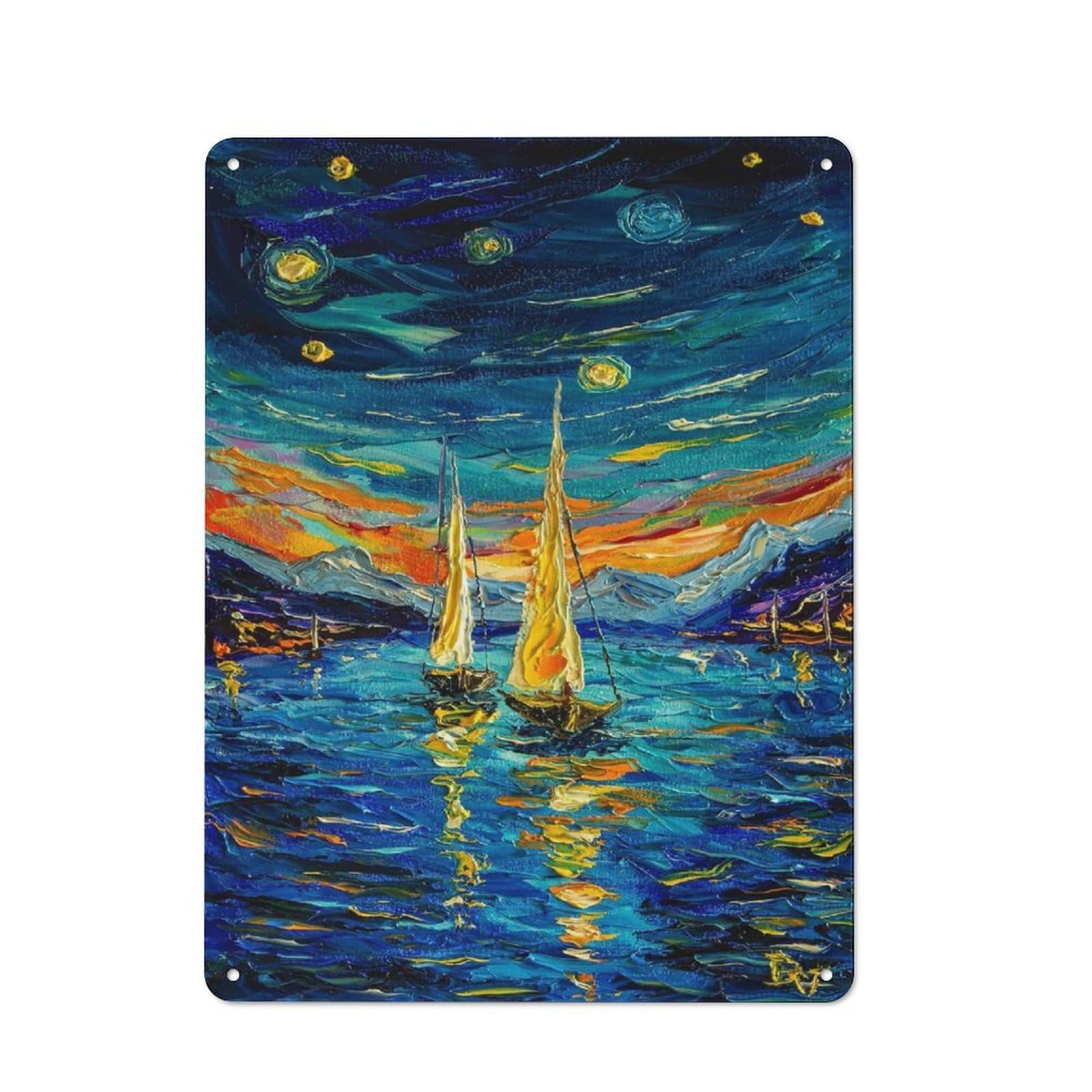 Vintage Sailing Dreams Metal Wall Sign 40x30cm, Shed Wall Plaque for Garage, Workshop, Shed Or Utility Room