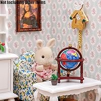 Vista 6 de Odoria Accesorios de decoración de casa de muñecas con globo mundial en miniatura, 1/12, marrón rojizo