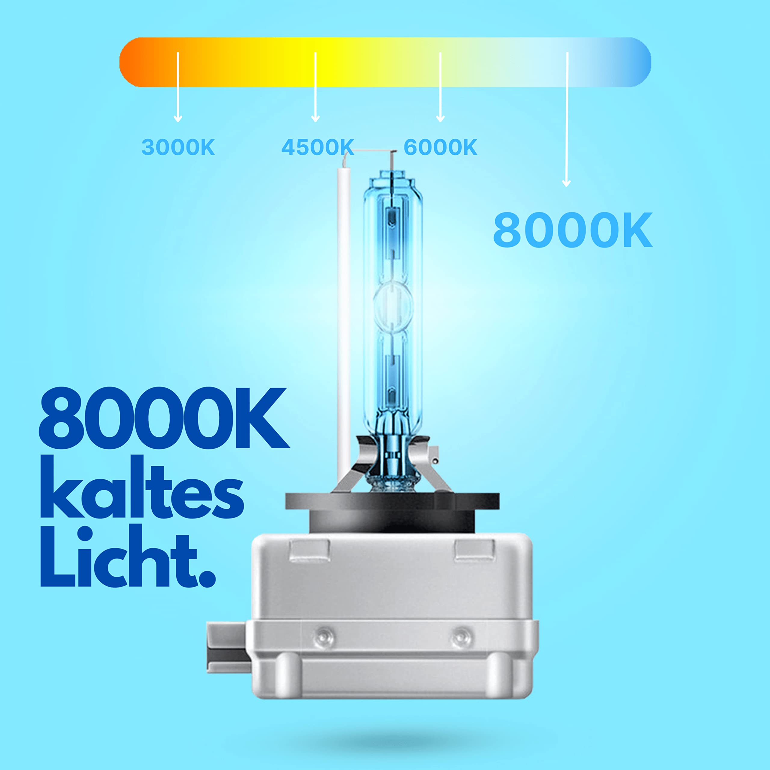 Diamond Vision 2x D3S 42V 35W | Xenon Look | Zugelassen & eintragungsfrei | Halogen KFZ Autolampen | 8000k Super Ultra White | HID Bi | Nightbreaker | E-Prüfzeichen | PK32d-5