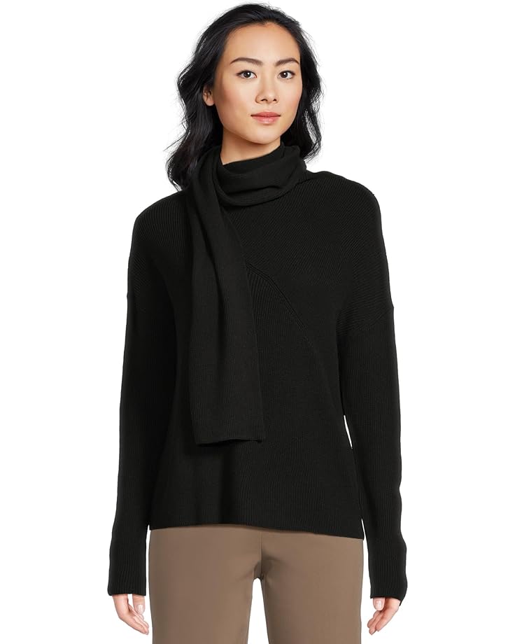 Elliott Lauren It's a Wrap - Long Sleeve Relax Sweater with attached Scarf - Main View