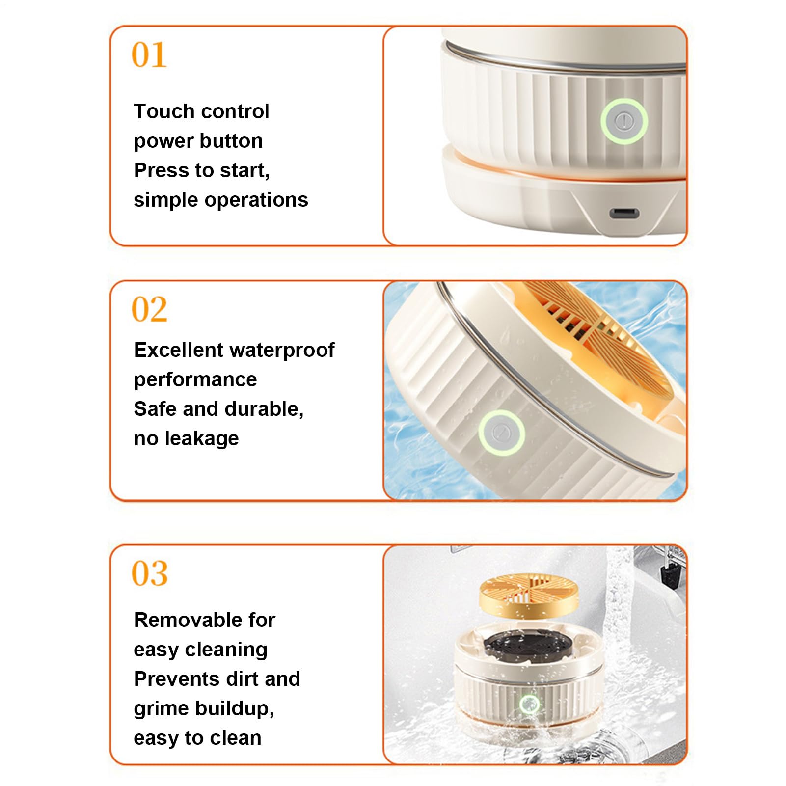 Purificatore di Frutta e Verdura Sciacquatore Rotante Purificatore | Pulitore di frutta e verdura wireless USB per funghi, patate, bacche, insalata, prodotti dell'orto, cucina