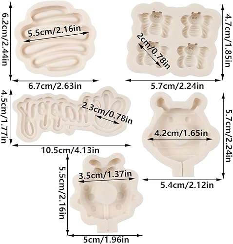Miniatura 2 de Moldes de silicona para donas de abeja, moldes para fondant del alfabeto de abejorros para decoración de tartas con temática de abejorros,