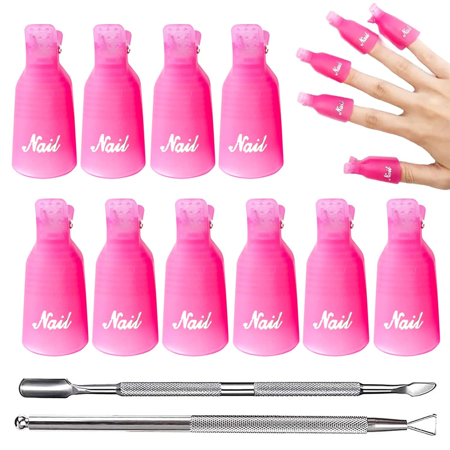 Nail Polish Remover Clips, 10 Pieces Nail Polish Remover Clips Set