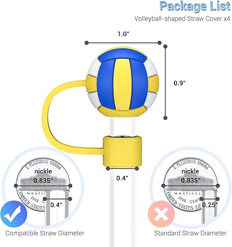 Miniatura 8 de 4 piezas  Funda de popote para accesorios de copa Stanley, adorno de paja se adapta a popotes reutilizables de 0.4 pulgadas, fundas de silicona sin