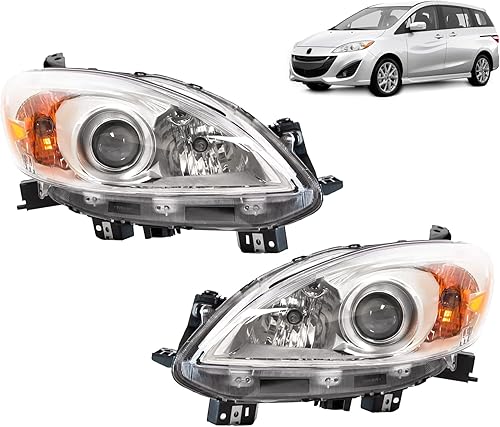 Repuesto para Mazda 5 2012-2017 compatible con DOTSAE, juego de montaje de faros halógenos con bombillas, lado izquierdo y derecho, CG36-51-0L0E,