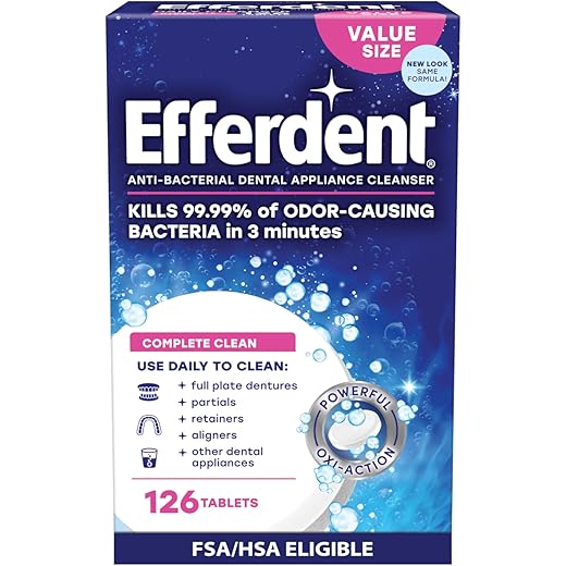 Efferdent Anti-Bacterial Denture Cleanser 126 Count