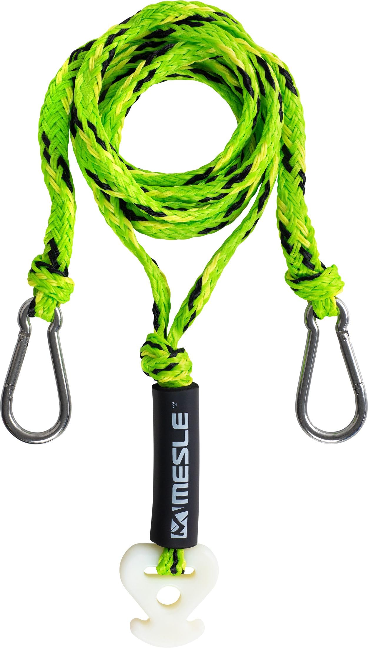 MESLE Schleppdreieck Pro DLX 4 Personen Länge 366 cm mit Schwimmer Quick-Connect-Haken Rope Keeper