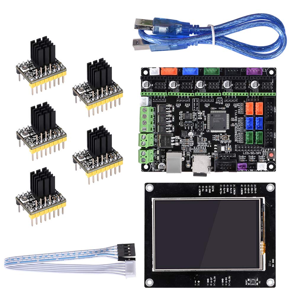 RISHIL WORLDSKR V1.1 32-Bit MKSGEN-L Control Mainboard+TFT35 Display Screen+5Pcs TMC2130 Driver Kit for Reprap 3D Printer