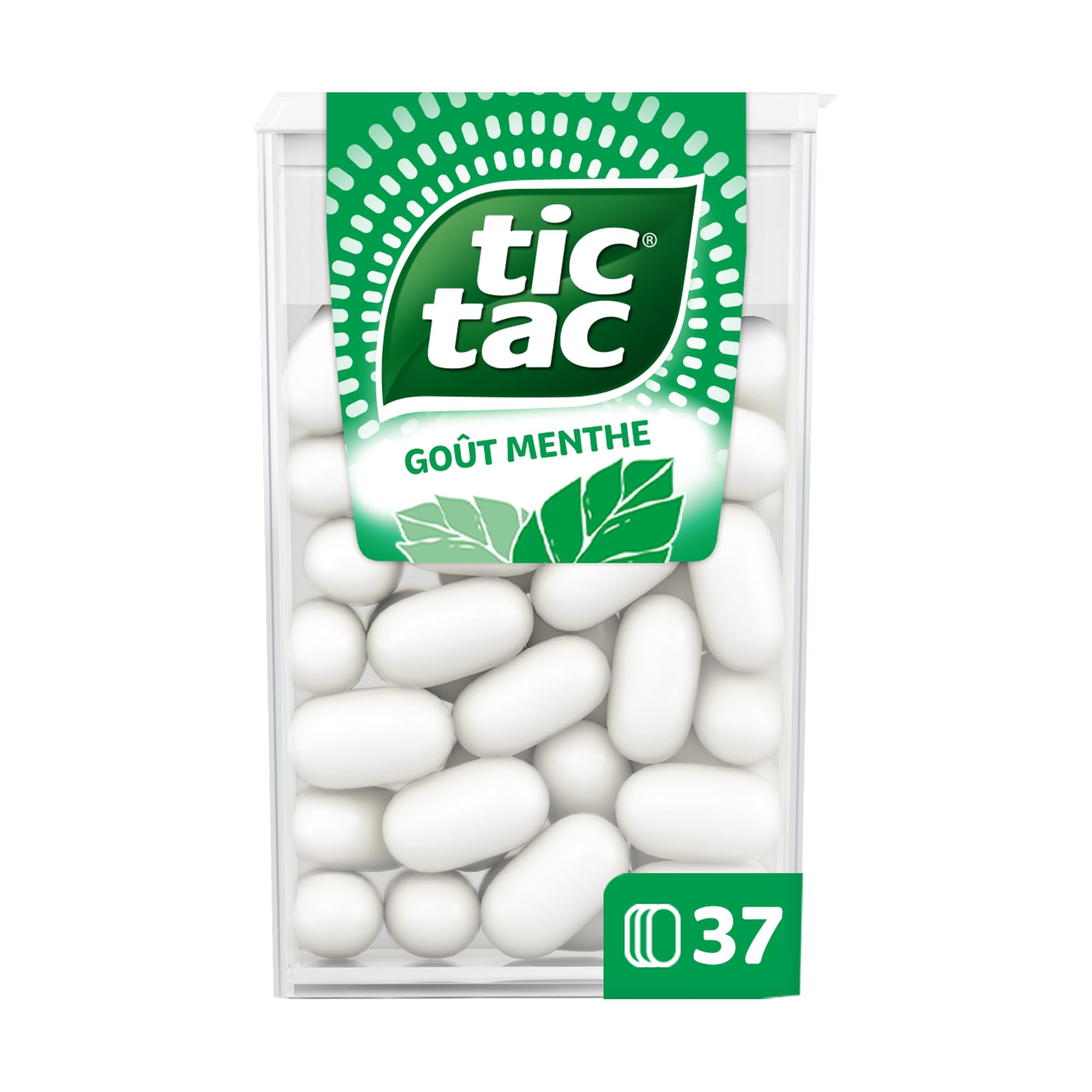 TicTac Goût Menthe - Bonbons frais sucrés à la Menthe - Format de Poche - 24 boites x 18g