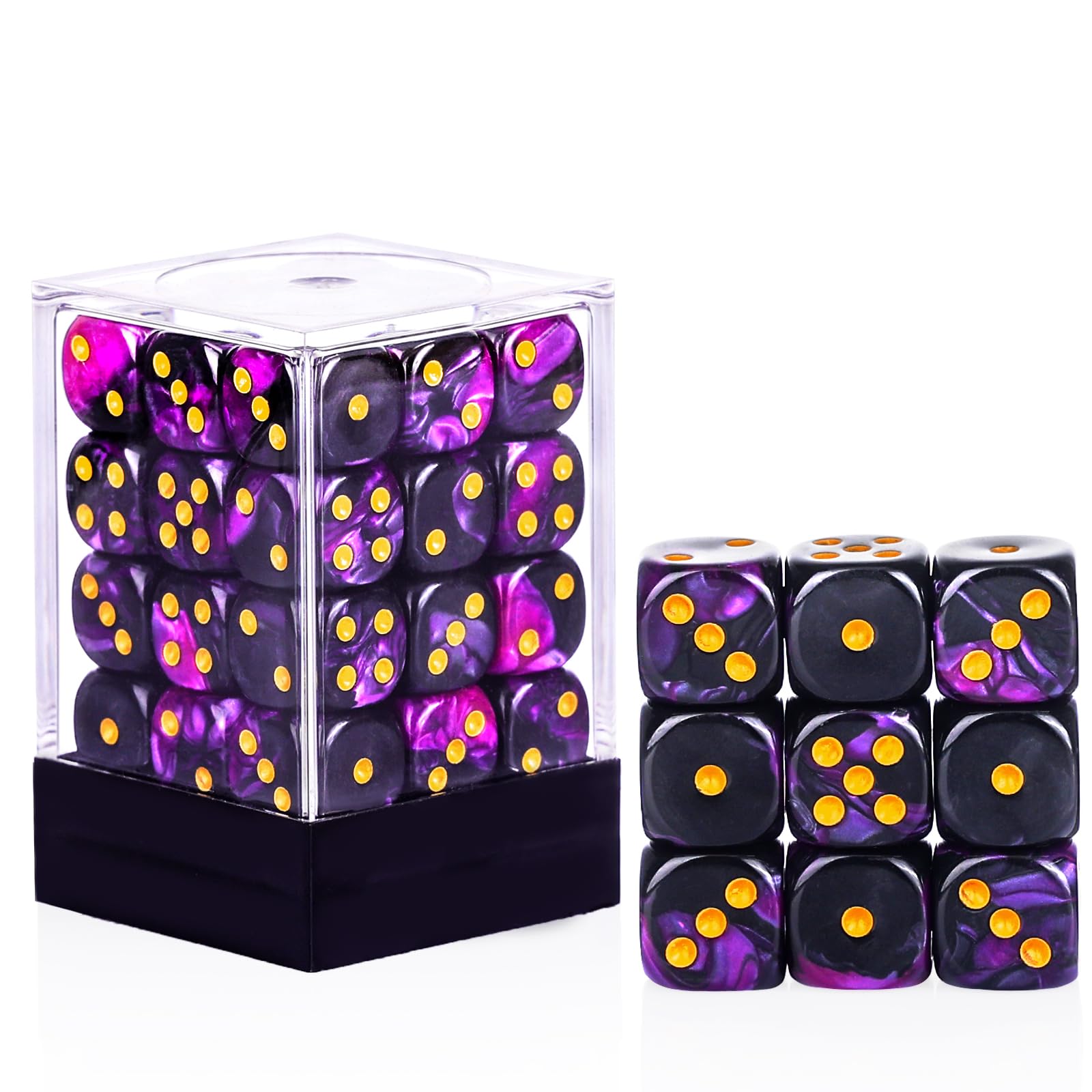 36 Pieces 12mm 6 Sided Mini Dice Set,Two Colours D6 Game Dice Set,6 Sided Standard Game Dice for Board Games Dice Games Classroom Teaching Dices Game,