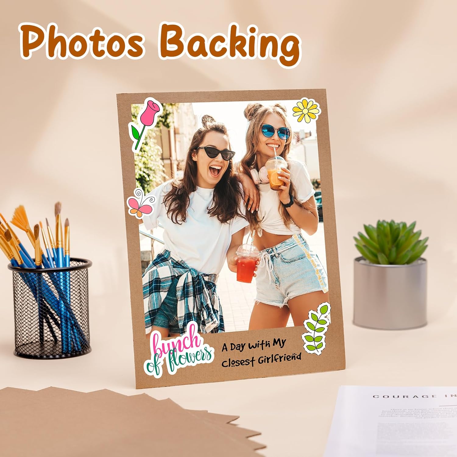 200 Pack 8.5x11 Corrugated Cardboard Sheets, Flat Cardboard Paper Inserts for Shipping, Mailing, Packing, DIY Crafts