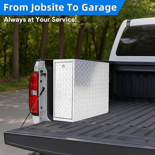 Miniatura 2 de Caja de herramientas para caja de camión con toboganes de 5 cajones, caja de herramientas de aluminio de pared pesada, almacenamiento de caja de