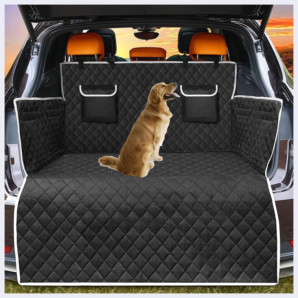 Oxford Hundedecke für Dodge Neon 2000-2023 2024 2025 Auto Kofferraumschutz Wasserdicht Kofferraummatte mit Stoßstangenschutz für Haustiere