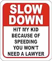Amazon.com: Slow down Hit My Kid Because Of Speeding You Won