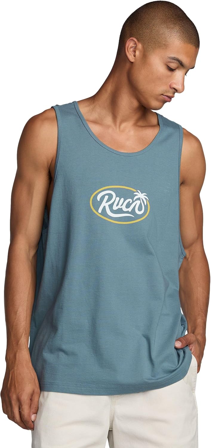 RVCA Men's Frond Script Tank