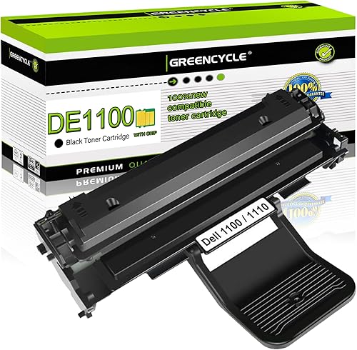 greencycle Cartucho de tóner 1100 (310-6640) de repuesto compatible con impresora láser Dell 1100 1110 (1 negro)