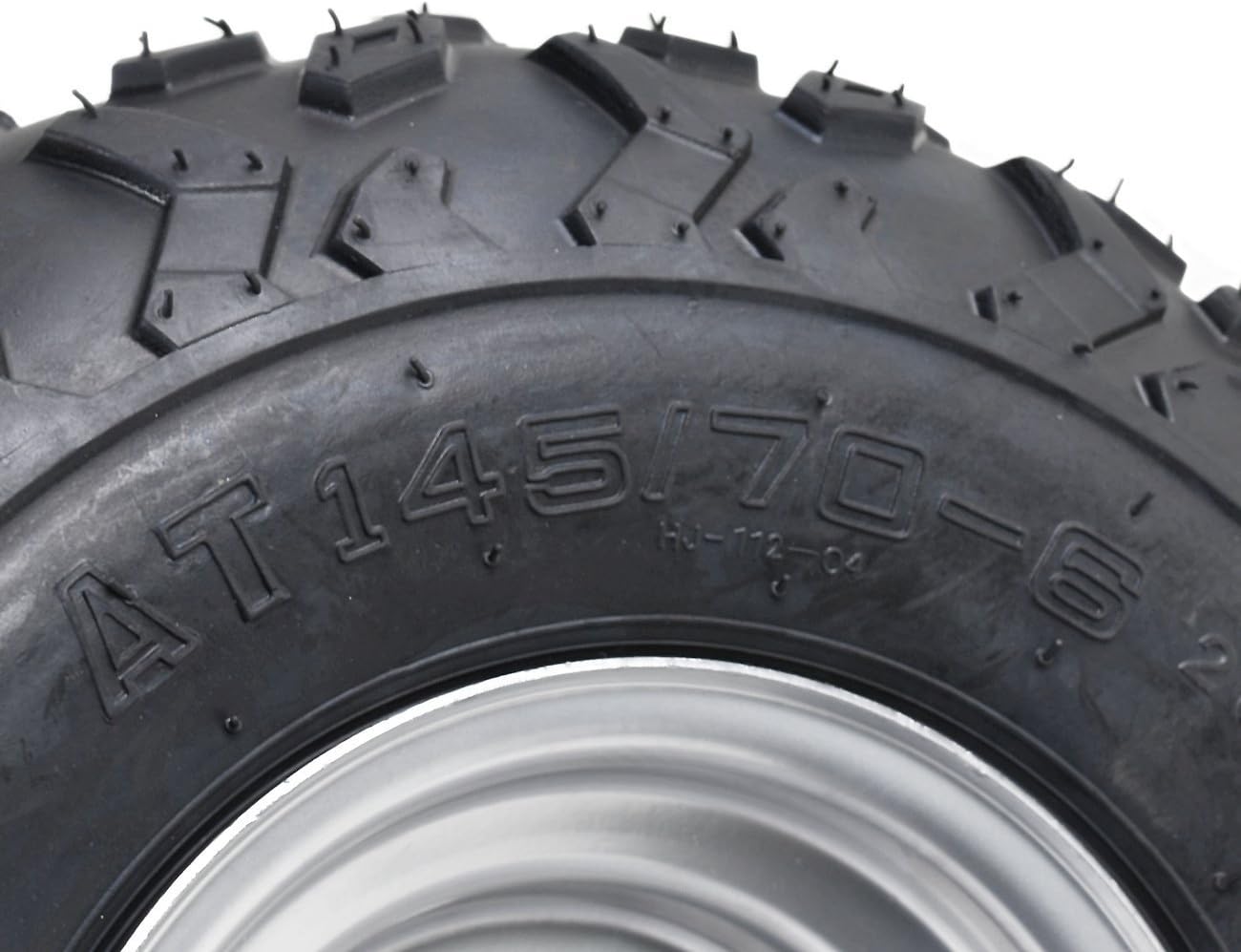TDPRO 145/70-6 ATV Go Kart Quad Tires and Rims | 4PR Wheels (Set of 4)