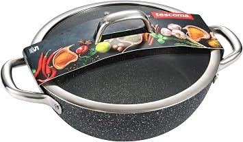Tescoma President Stone Frying Pan with Lid, 24 cm