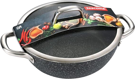 Tescoma President Stone Frying Pan with Lid, 24 cm