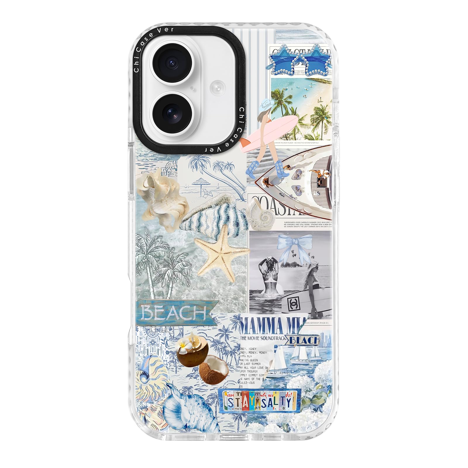 Coque iPhone 16 Plus transparente motif tropical MagSafe - 8