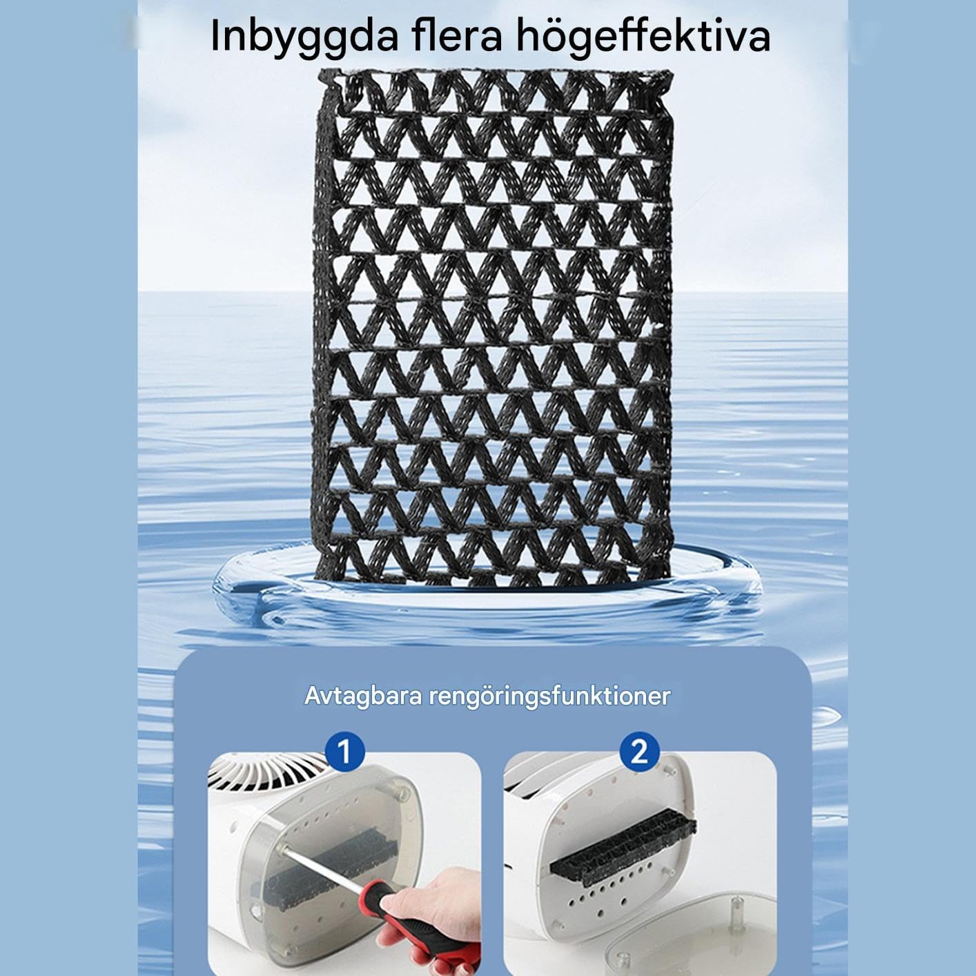 Ventilador de aire acondicionado, ventilador de refrigeración para refrigeración personal y clima de habitación, enfriador evaporativo portátil silencioso con temporizador y velocidades de