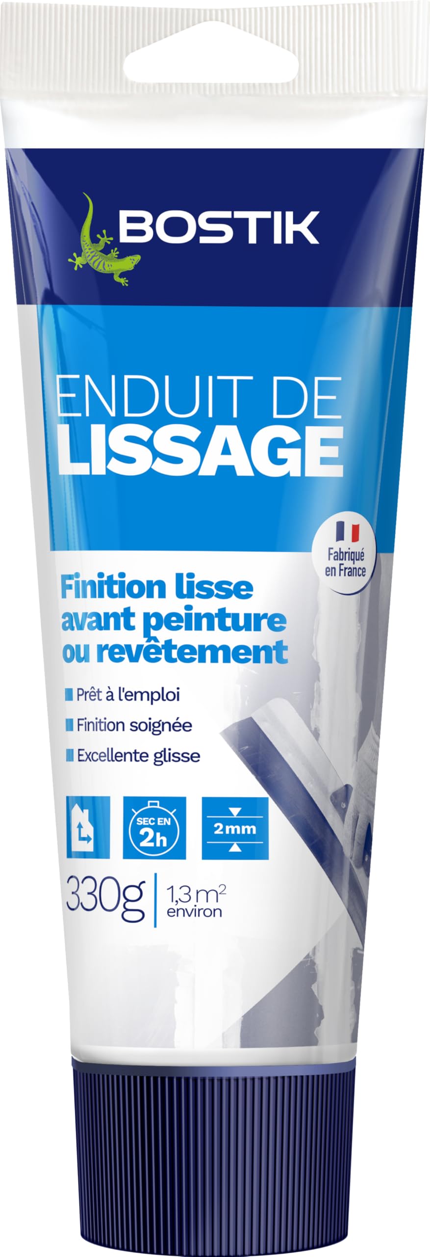 Enduit de lissage Bostik pour effacer les imperfections murales intérieures