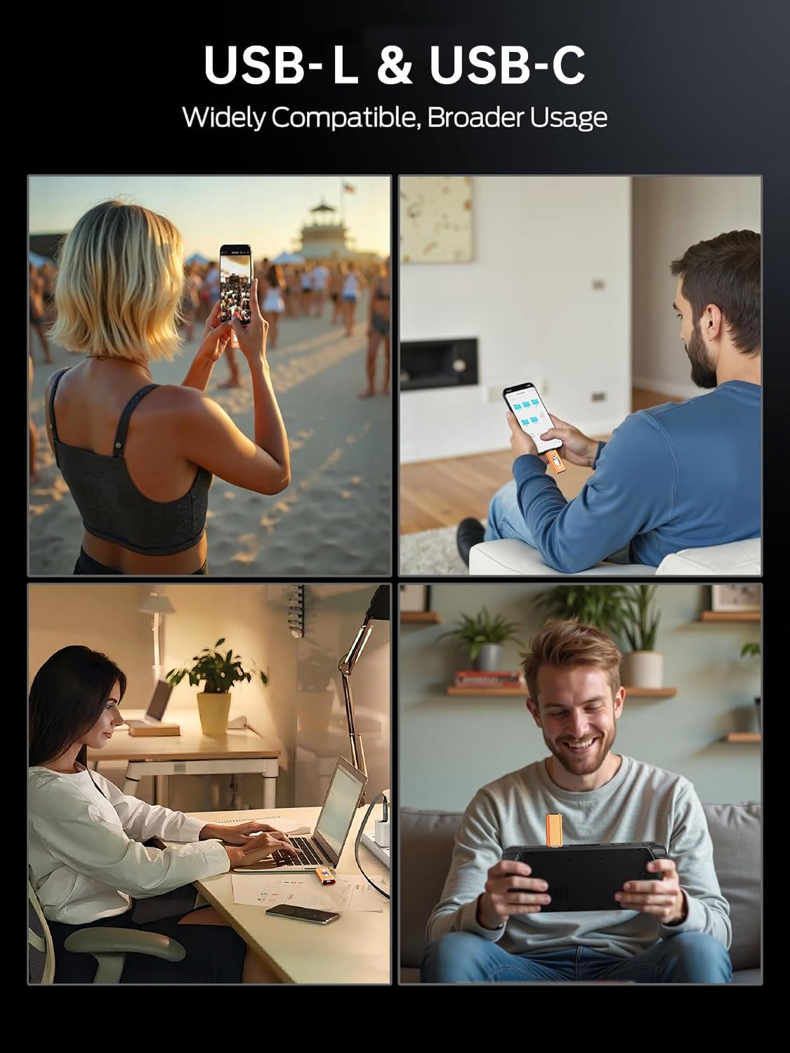 Memoria de 256 GB para unidad flash de iPhone, almacenamiento de teléfono para fotos y videos, copia de seguridad de archivos, compatible con iPhone, iPad, Android, PC, Plug & Play, no