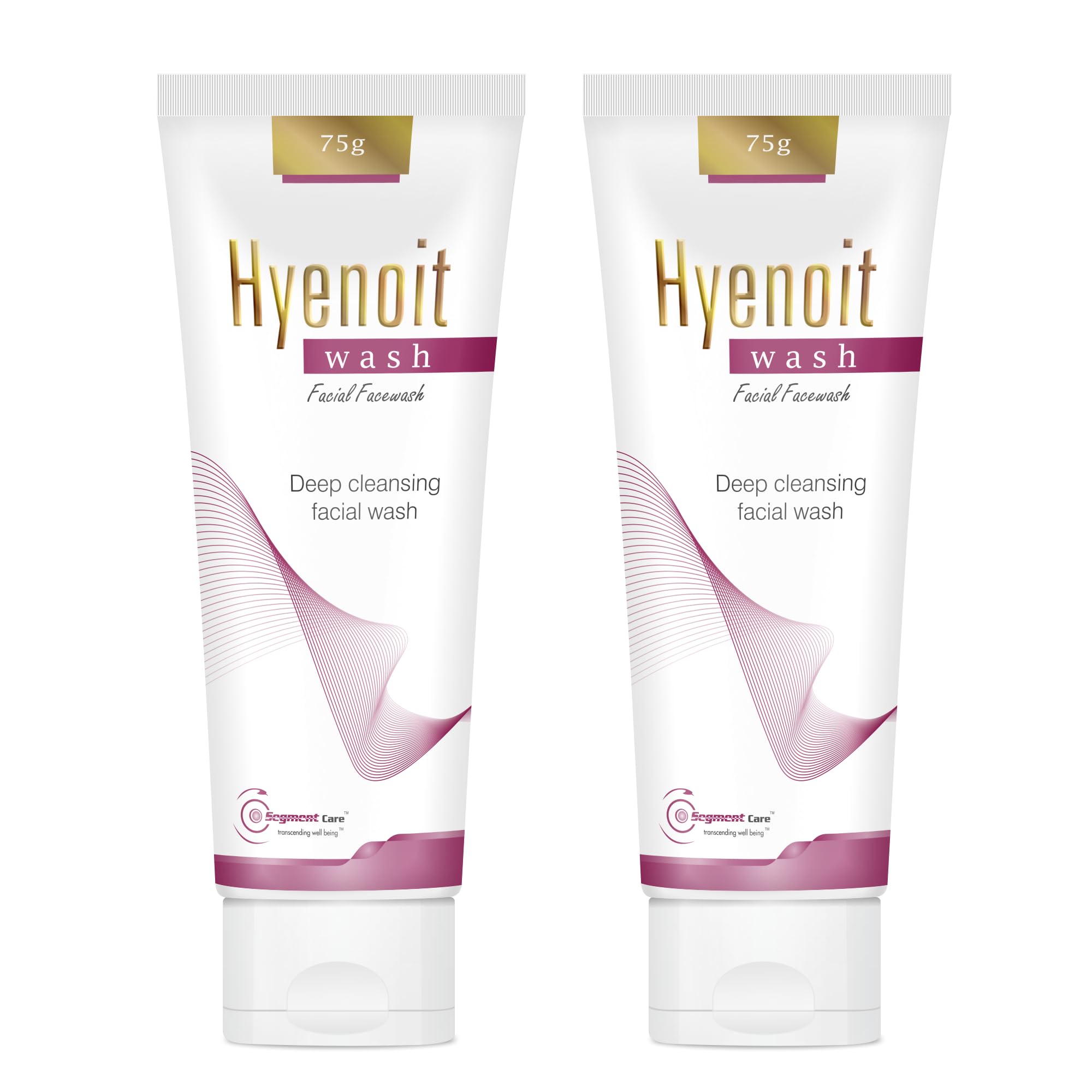 Segment care Hyenoit Glycolic Acid Face Wash|Lactic Acid & Kojic Acid for cleansing, acne, uneven skin|vitamin C for skin brightening lightening for all skin types (Pack Of 2/75 gm)
