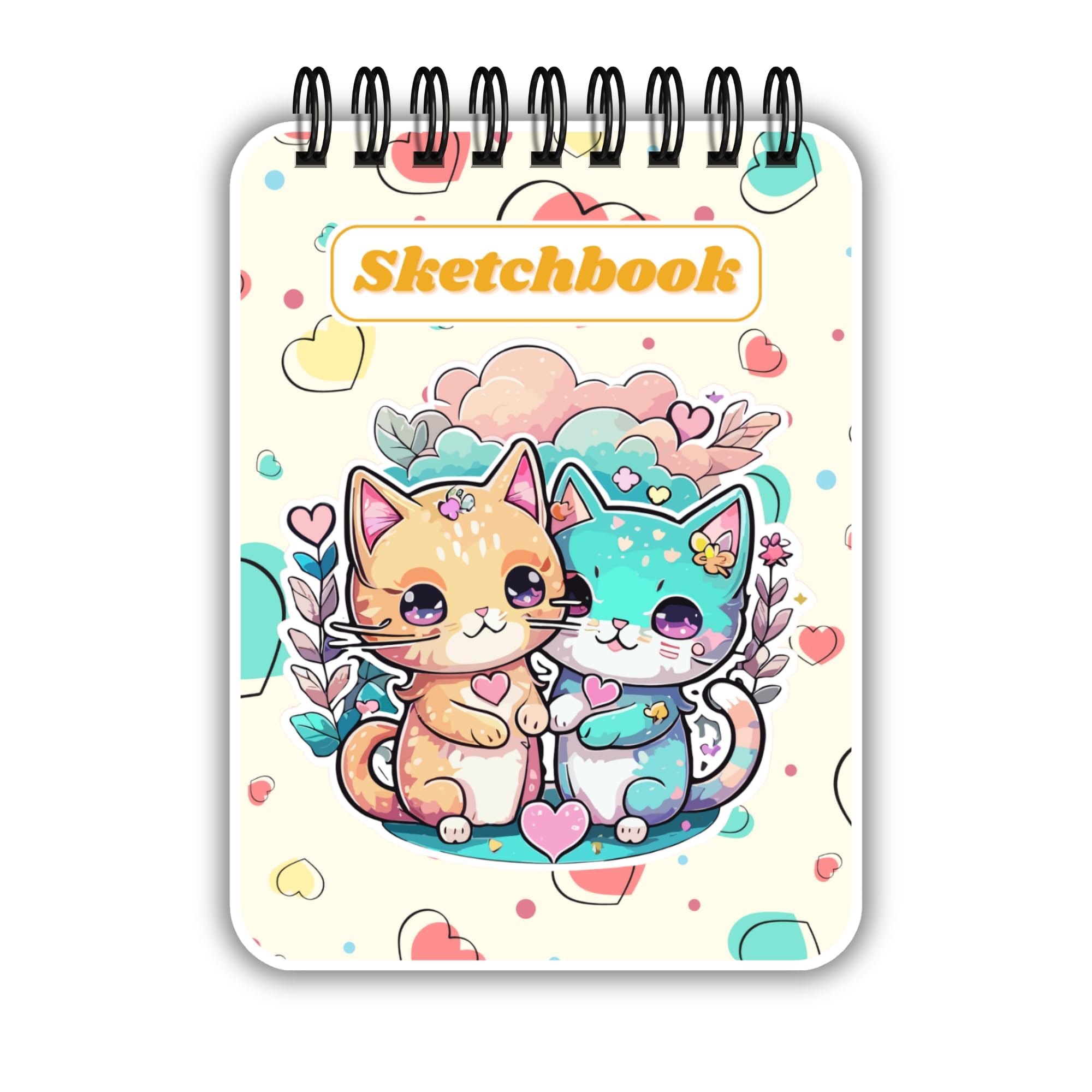 EKDALI A5 Wiro Spiral Sketch Sketchbook for Drawing & Sketching | 150 GSM Paper | Cute cat Illustrated Cover-picture-10