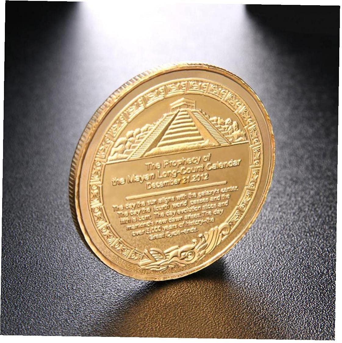 Bitcoin Münze Maya Gedenkmünze Gold - Sammlerstück Mit Bitcoin Motiv 38mm  Durchmesser Bitcoin Münze Sammlung