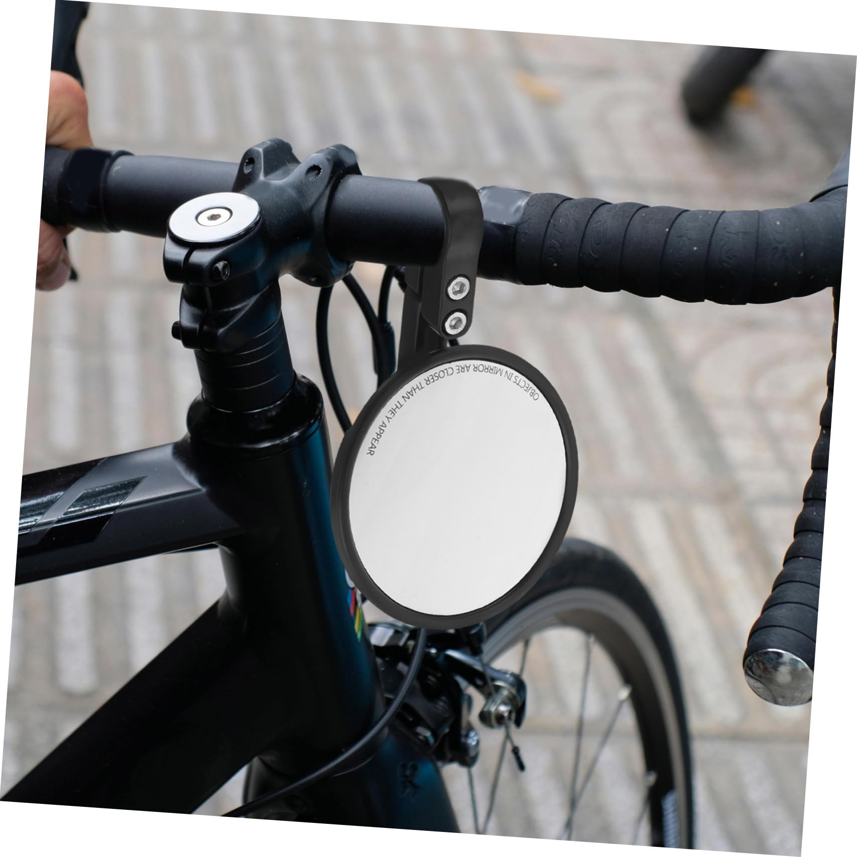 Rétroviseur de Guidon pour Vélo, Lot de 2, Noir, 22-24 Mm
