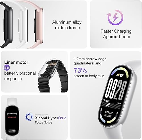 Miniatura 3 de XIAOMI Mi Smart Band 10 (2025) - Pantalla AMOLED de 1.72 pulgadas  21 días de duración de la batería  Pantalla táctil, rastreador multideporte,