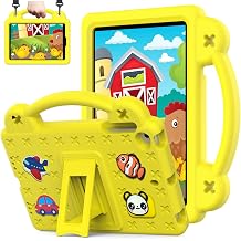 Kids Case for Lenovo Tab M10 HD 2nd Gen TB-X306X / Smart Tab M10 HD 2nd Gen TB-X306F, Kids Girl Shockproof Full Body Protective Light Weight EVA, Folding Handle Stand Shoulder Strap, Yellow