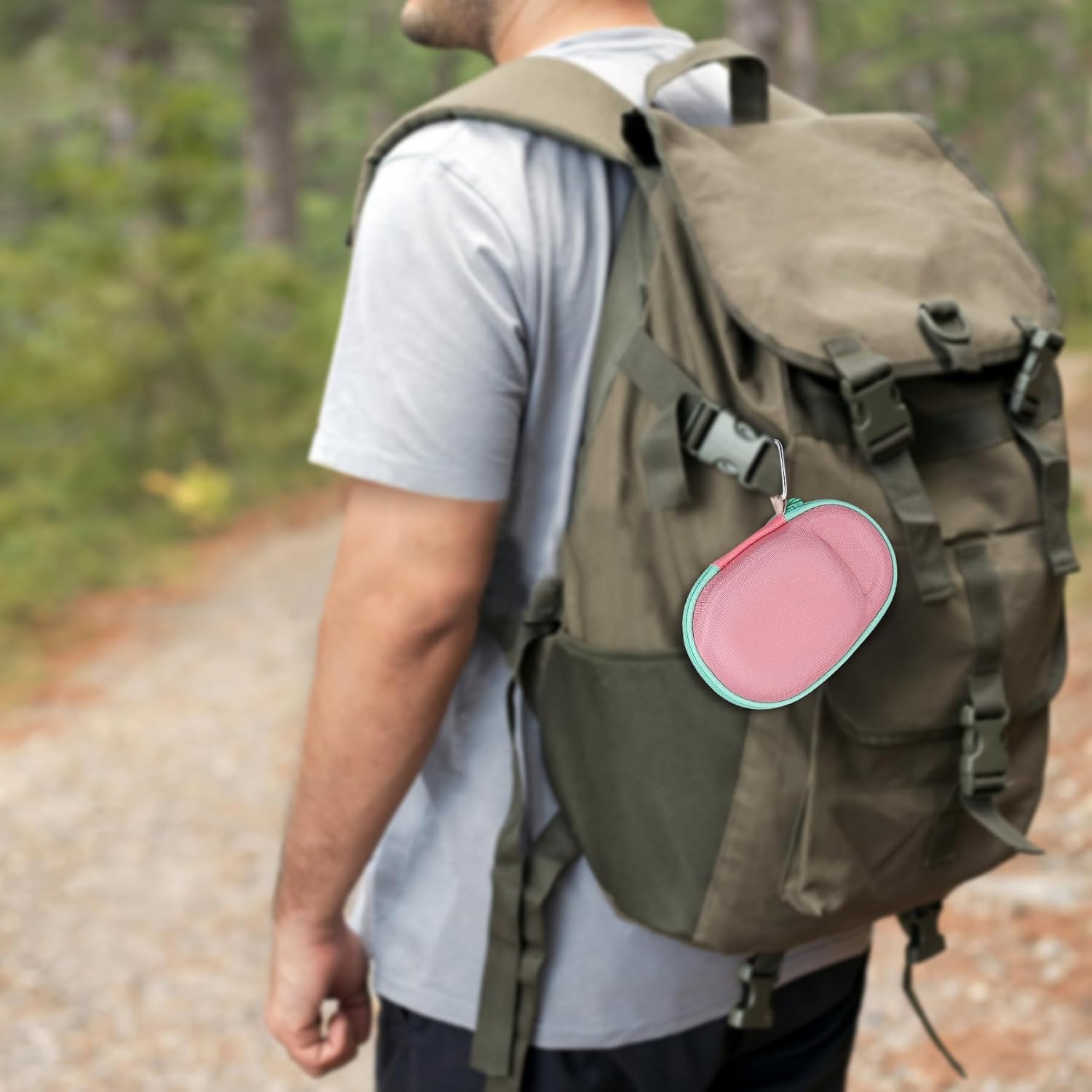 co2CREA Hard Carrying Case Replacement for JBL Clip 5 Waterproof Portable Mini Speaker (Pink Case) - Image 8