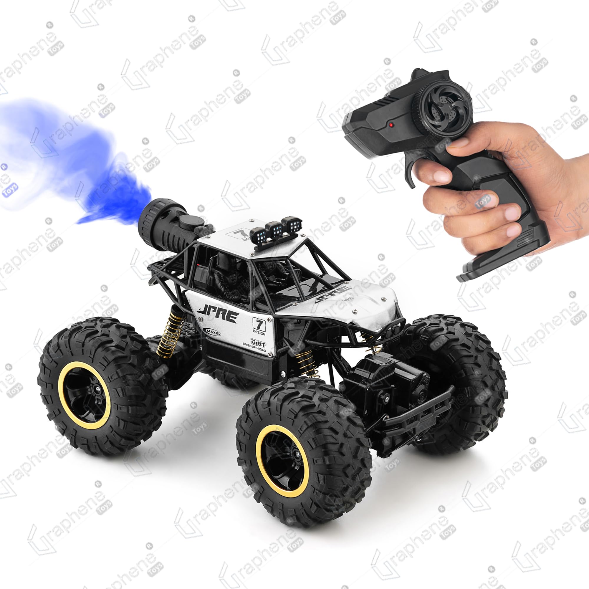 GRAPHENE 1:14 Remote Control Car Big Size Rock Crawler Water Mist Smoke Effect Spray RC Car with Light,Off Road High Speed 4WD Monster Car 45°Climbing Angle Toy Car Big Tires Best Gift for Kids (B0D1FNHVSC) Amazon Price History, Amazon Price Tracker
