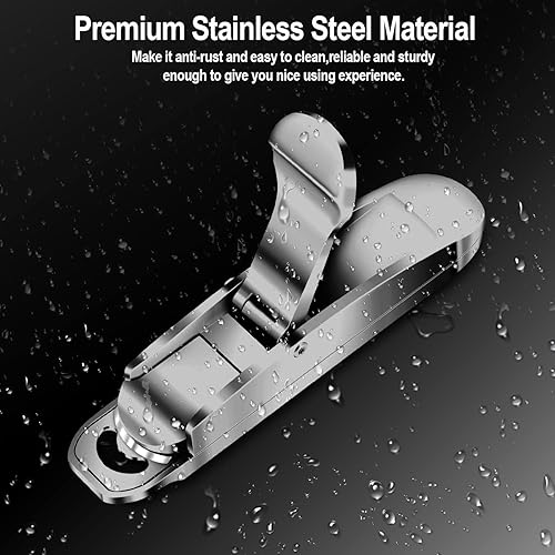 Miniatura 3 de Cortaúñas acrílicas, recortadora de puntas de uñas acrílicas de acero inoxidable, cortaúñas artificiales con hoja afilada, mango antideslizante,