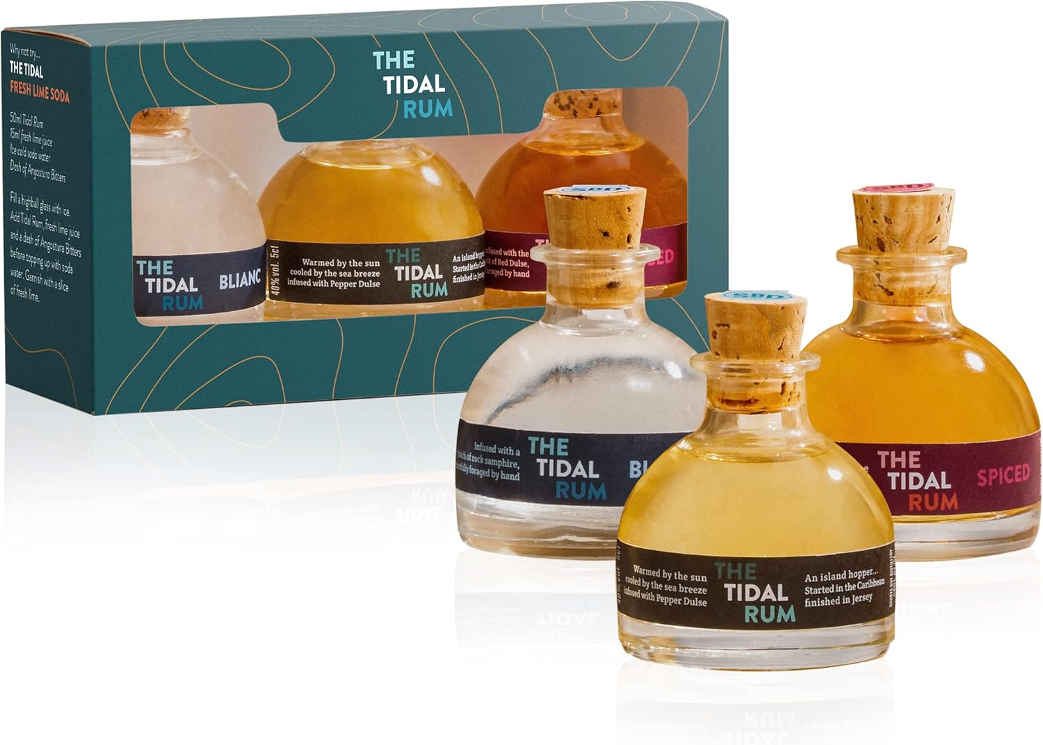 TIDAL RUM Mini Rum Gift Set 3 x 5cl (40 ABV) Selection of Rum