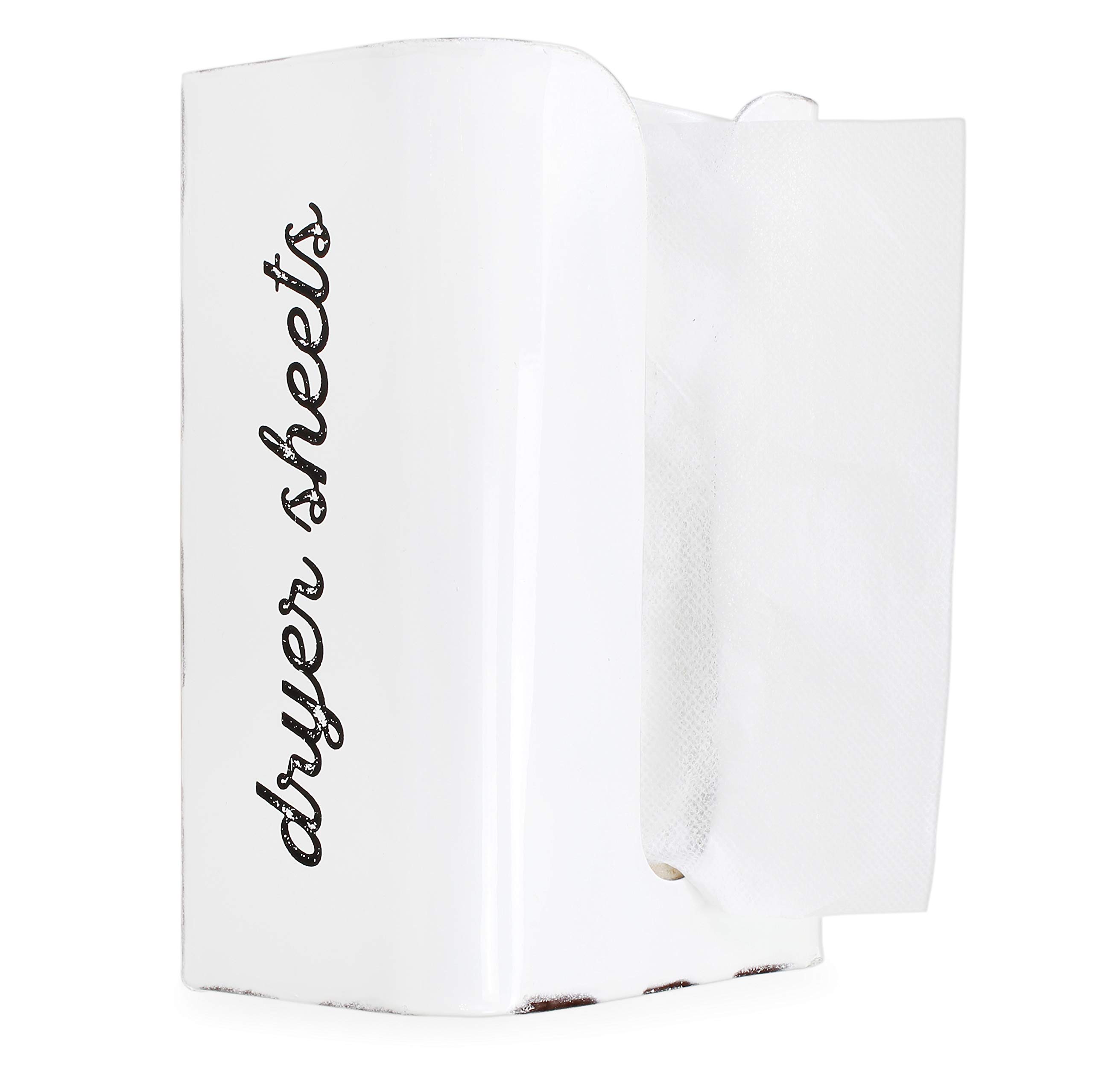 Buy AuldHome Dryer Sheet Dispenser (White); Rustic Distressed Style