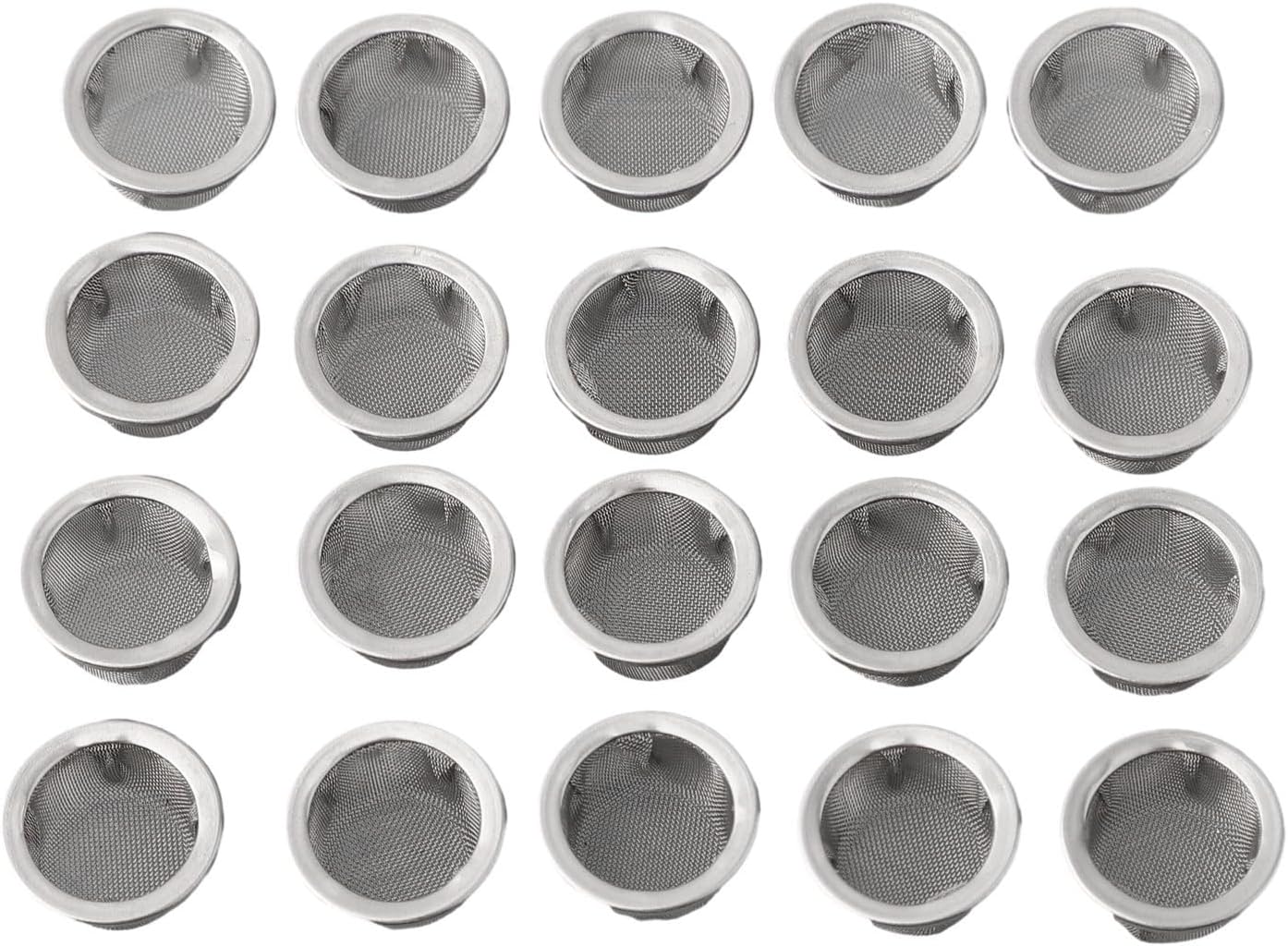 20 Pack of Stainless Steel Pipe Filters Mesh Bowl Screens Designed for Easy Cleaning and Long lasting Use
