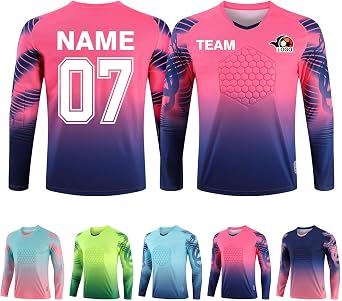 LAIFU Custom Goalie Jersey, Personalized Name,Team Name,Number Logo Goalie Jersey
