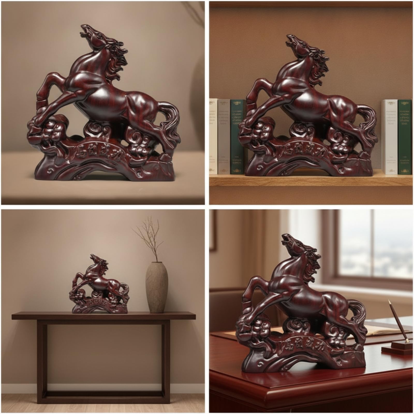 Figura Pulida Pieza Artística | Tallado, Escultura, Elegante, para Oficina, 40CM