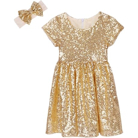 Charming Sequin Dress for Girls, Inspired by Taylor Swift's Enchanting Style