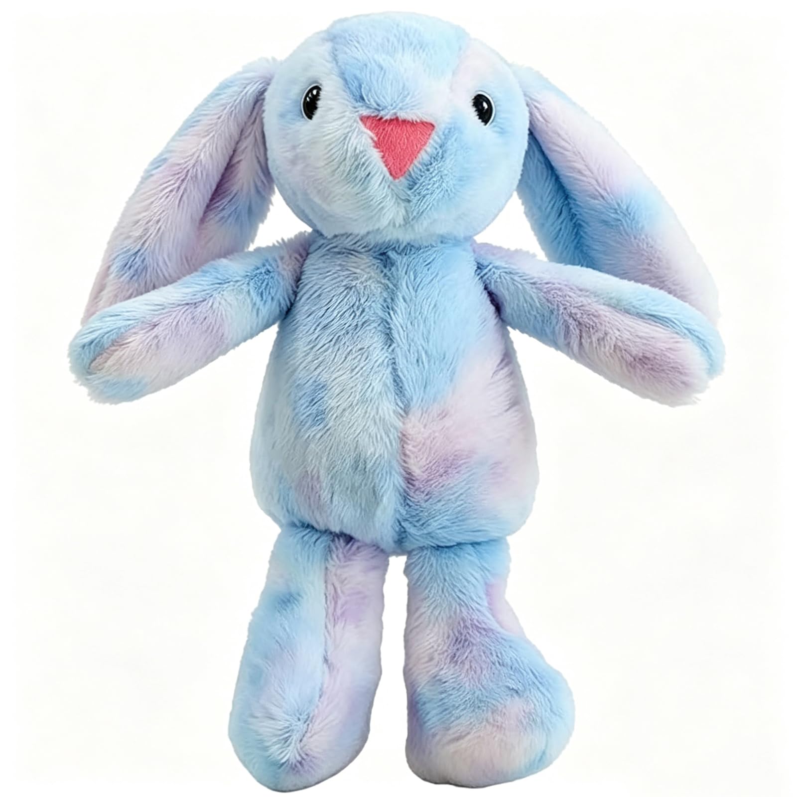 ToqoGeri Bunny Teddy, Blue Purple Rabbit Teddy, Soft PP Cotton Bunny Plush 25cm, Huggable Teddies for Bedtime Companion, Home Decoration and Daily Snuggling